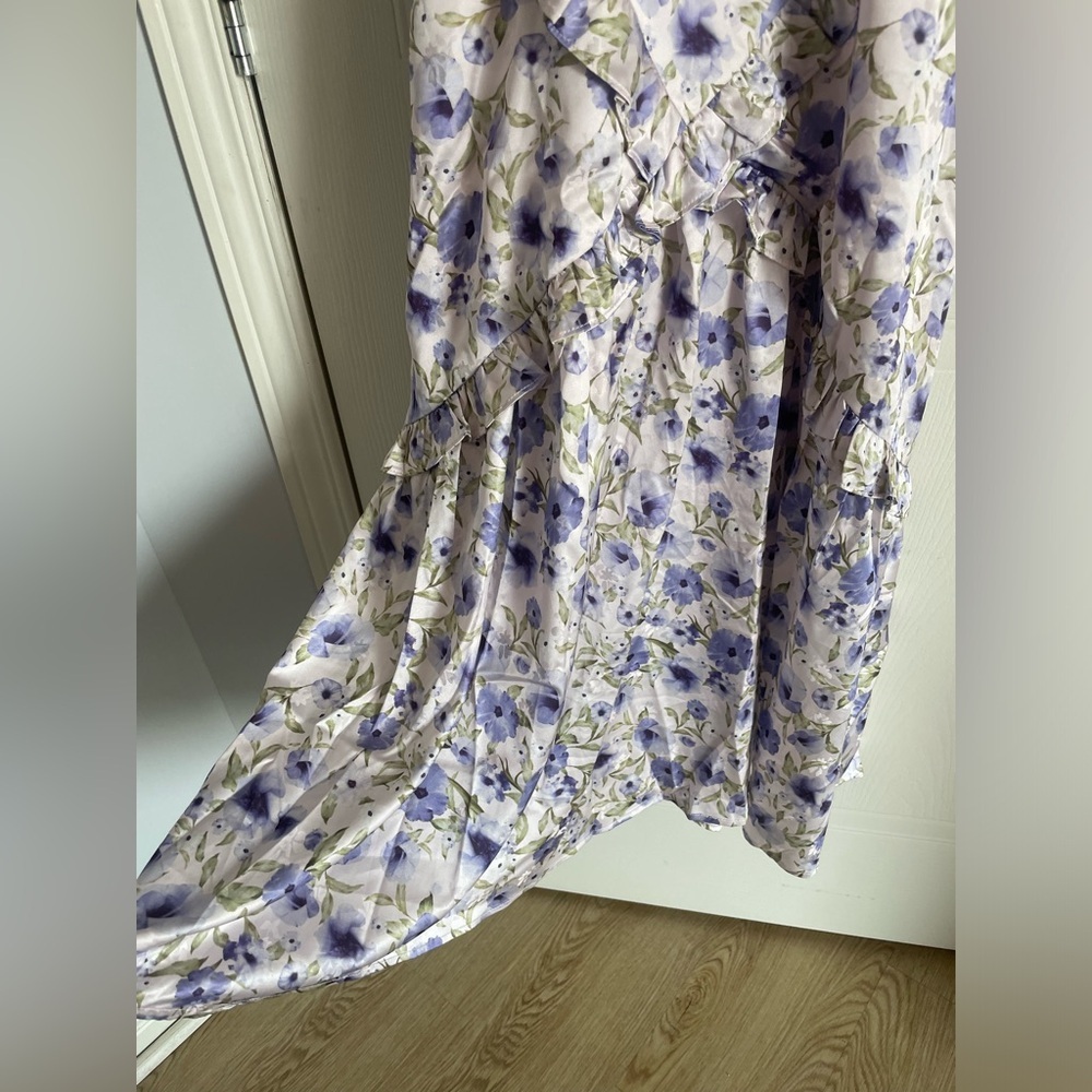 Floral Satin 3D Rosette Maxi Dress M Storia - Picture 7 of 17